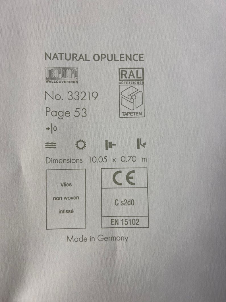Обои виниловые на флизелиновой основе Marburg Natural Opulence тёмно-серый 0,70 х 10,05м (33219)