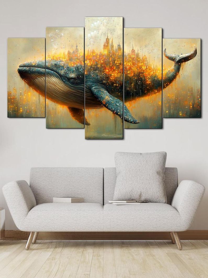 Модульна картина MAKO " Місто на киті " 80x125 см MK50557