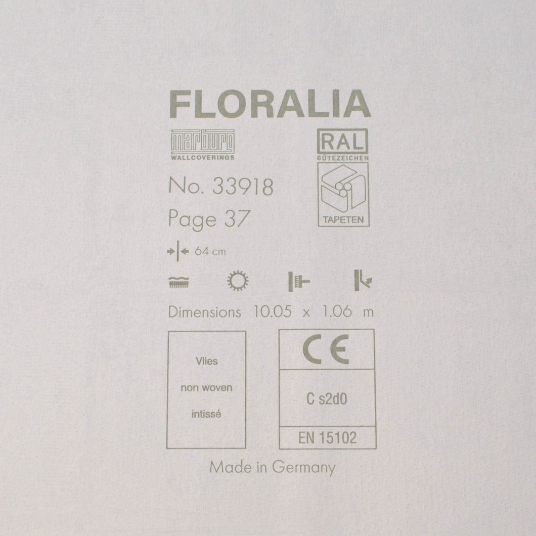 Обои виниловые на флизелиновой основе Marburg Floralia серый 1,06 х 10,05м (33918)
