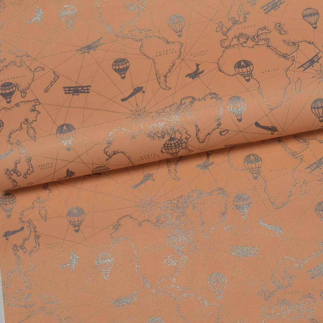 Обои бумажные Шарм Тревел оранжевый 0,53 х 10,05м (153-01)