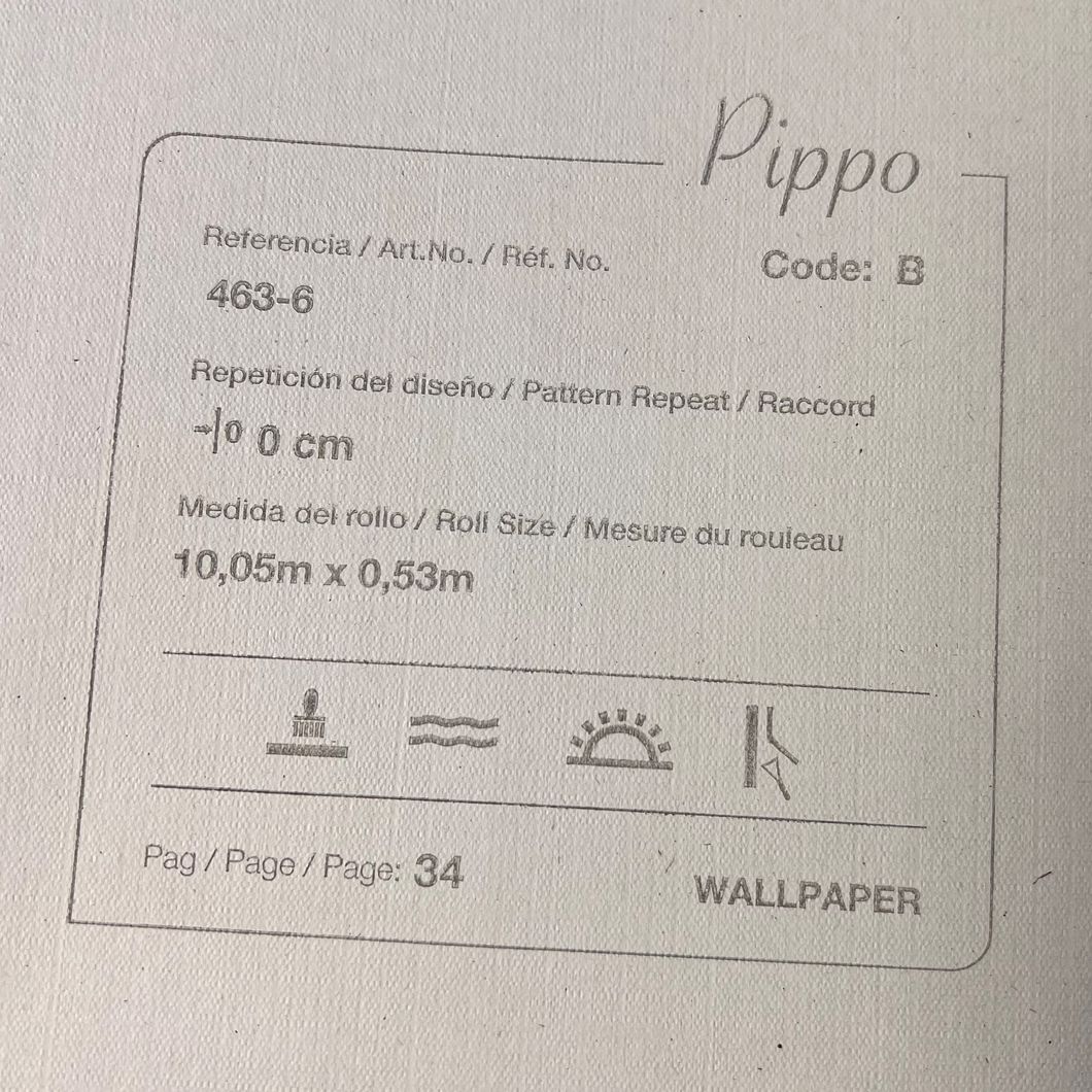 Шпалери паперові ICH Pippo помаранчевий 0,53 х 10,05м (463-6)