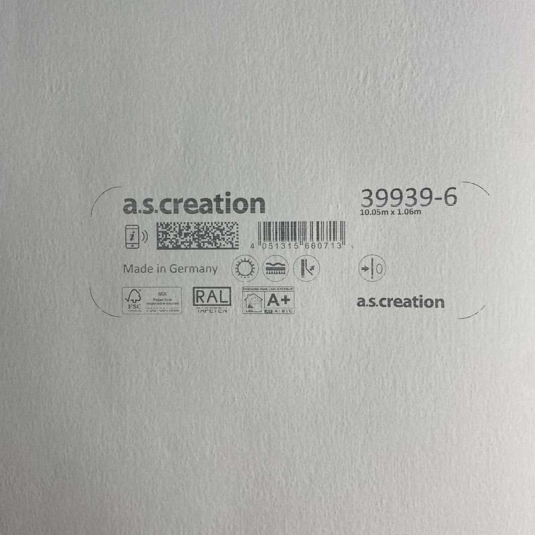 Обои виниловые на флизелиновой основе AS Creation Deluxe бежевый 1,06 х 10,05м (39939-6)