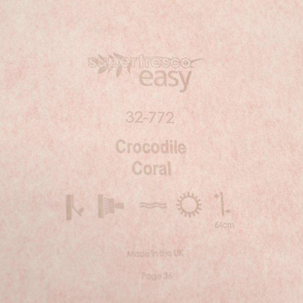 Обои виниловые на флизелиновой основе Superfresco Easy Crocodile Coral оранжевый 0,53х10,05 (32-772)