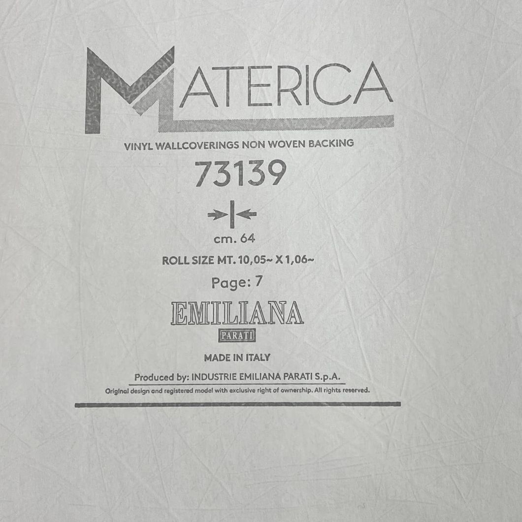 Шпалери вінілові на флізеліновій основі сіро-бежевий Materica (Emiliana Parati) 1,06 х 10,05м (73139)
