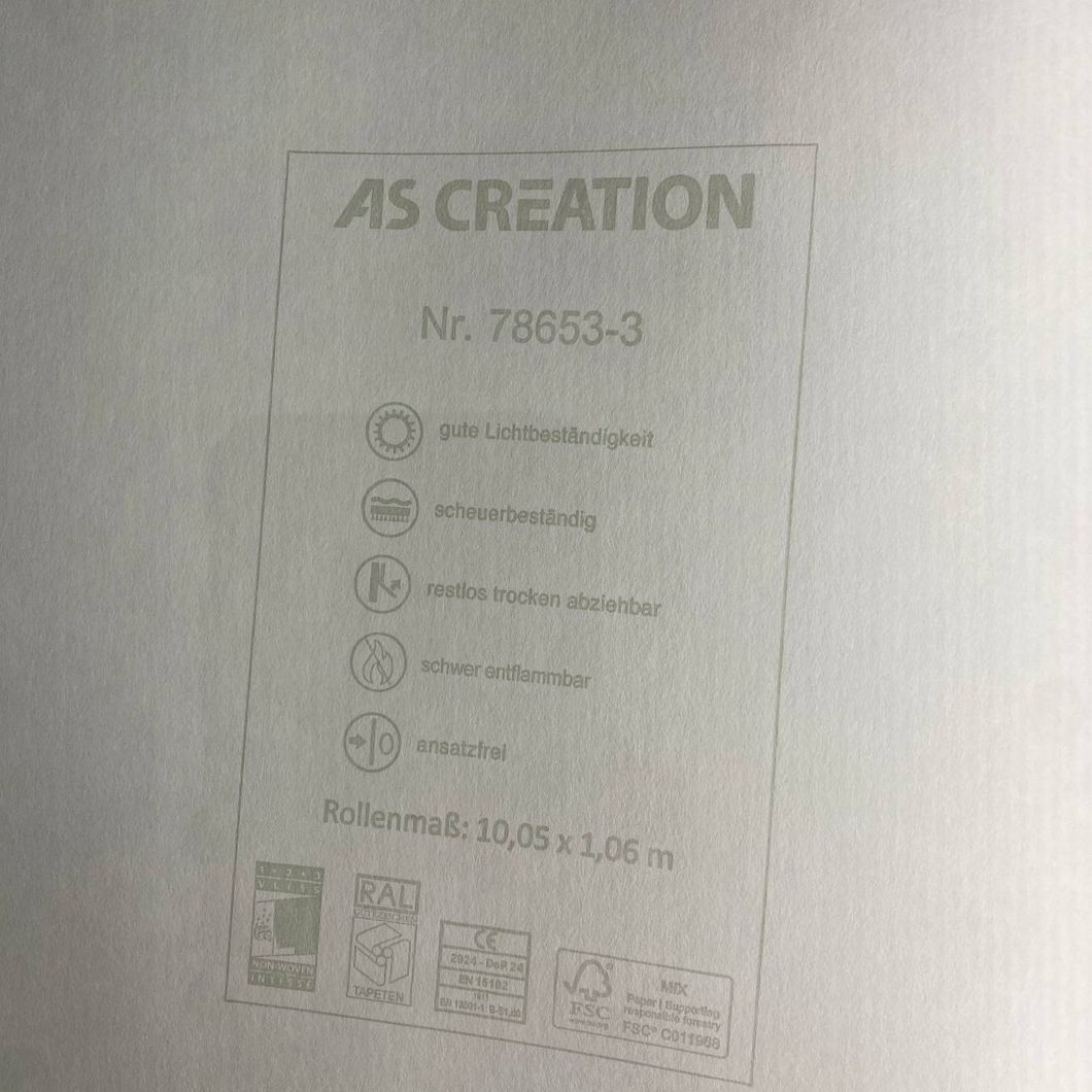 Шпалери вінілові на флізеліновій основі AS Creation Elite сірий 1,06 х 10,05м (78653-3)