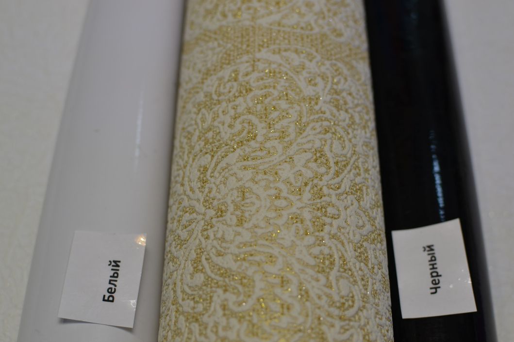 Шпалери вінілові на флізеліновій основі Слов'янські шпалери B109 Кашемір жовтий 1,06 х 10,05м (3517 - 05)