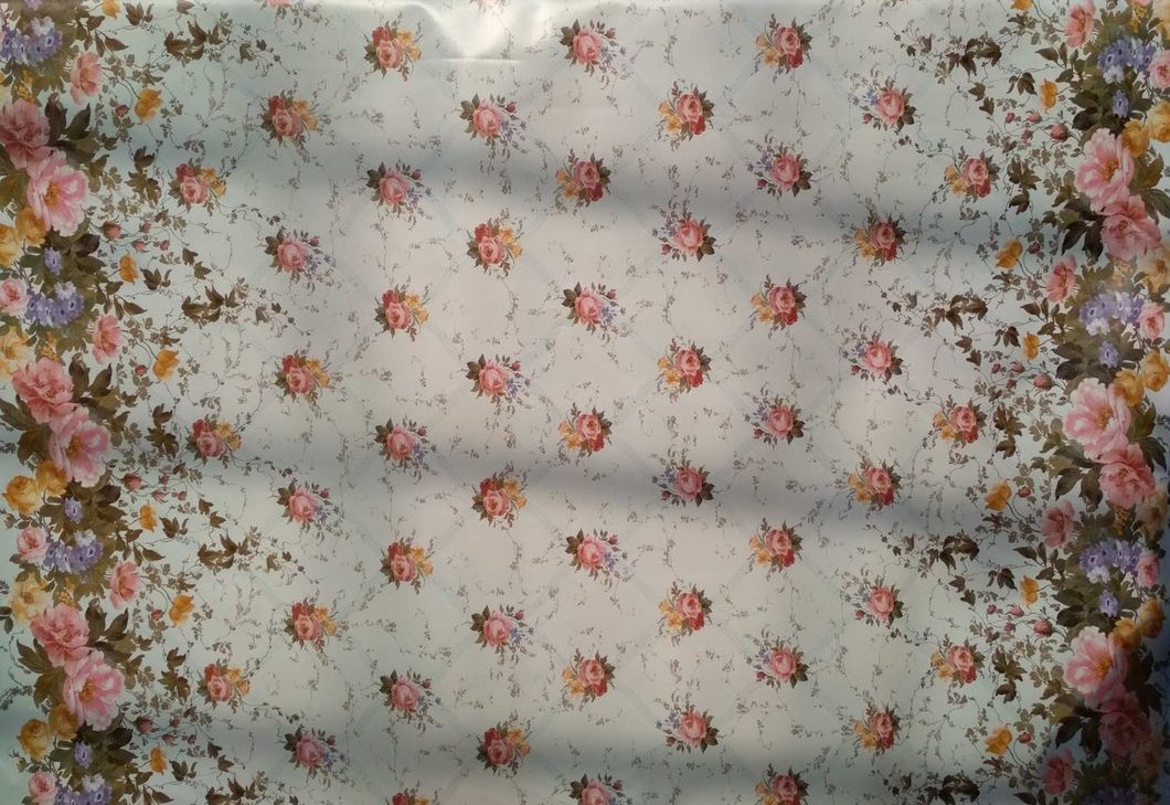 Клеенка на стол ПВХ на основе Мелкие цветы бежевый 1,4 х 1м (100-085), Бежевый, Бежевый