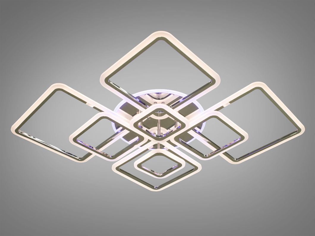 Потолочная LED-люстра с диммером и подсветкой, 235W