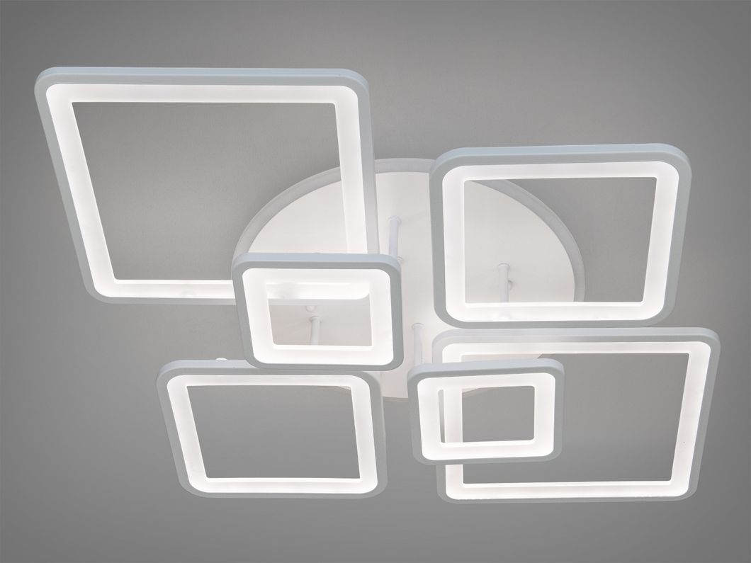 LED-люстра с диммером и разноцветной подсветкой, цвет металли