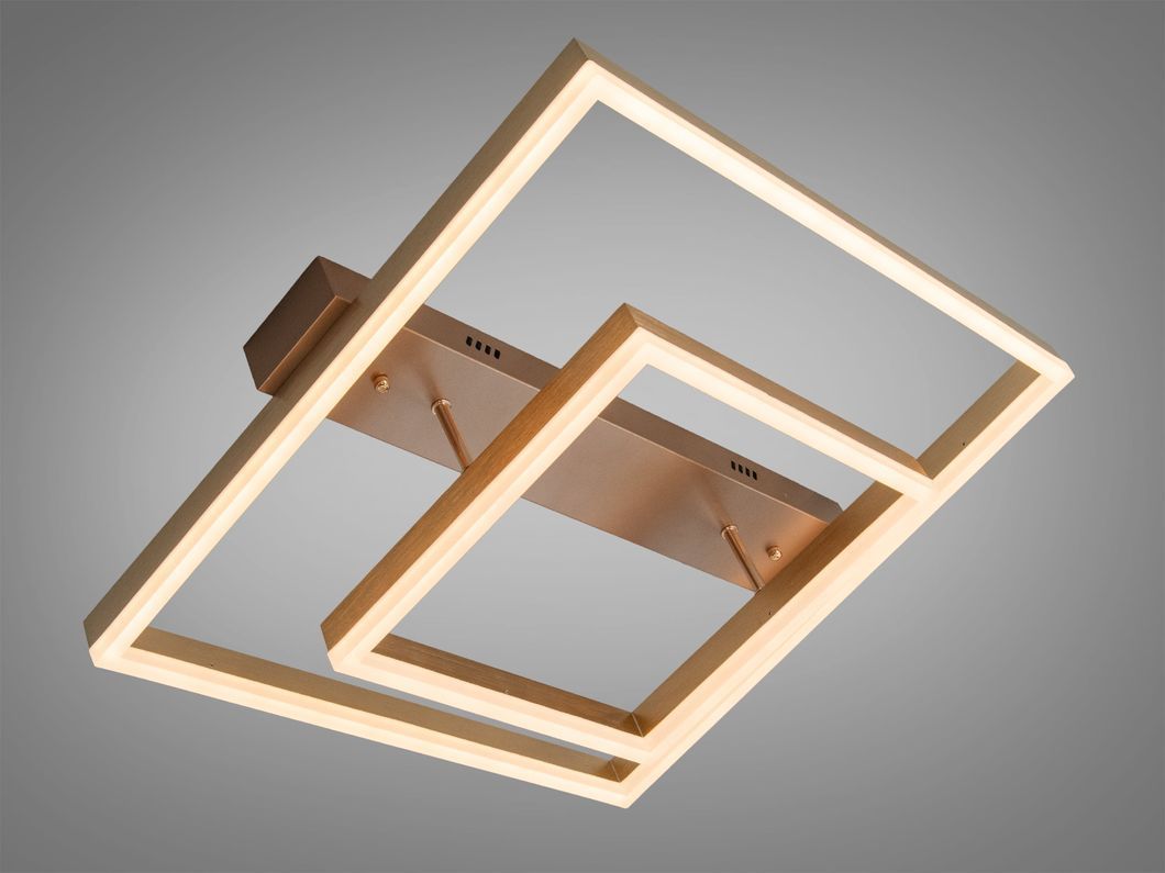 Потолочная LED люстра 3 кольца 60Вт матовый хром
