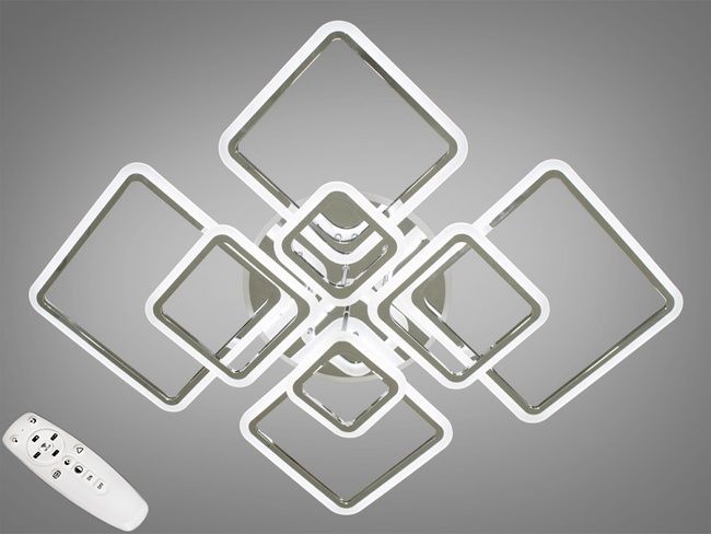 Потолочная LED-люстра с диммером и подсветкой, 235W