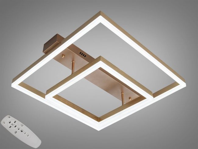 Стельова LED люстра 3 кільця 60Вт матовий хром