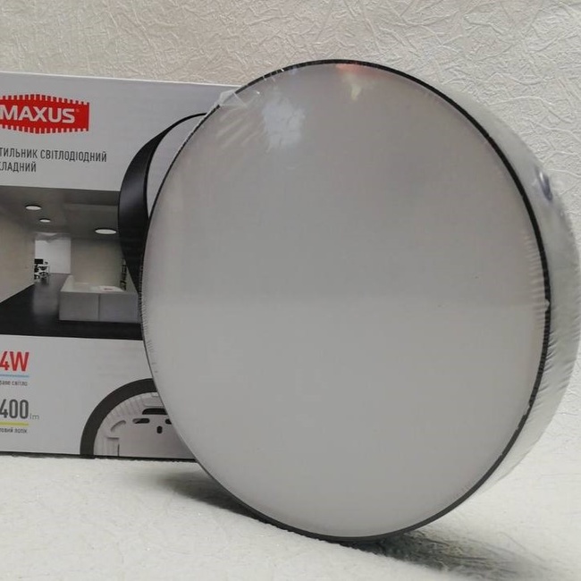 Светильник светодиодный 1-MSP-2441-SLB MAXUS SP Ceiling 24W 4100K Circle Slim Black (Черный)