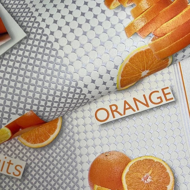 Обои виниловые на бумажной основе супер-мойка Sintra Decoration оранжевые 0,53 х 10,05м (560129)