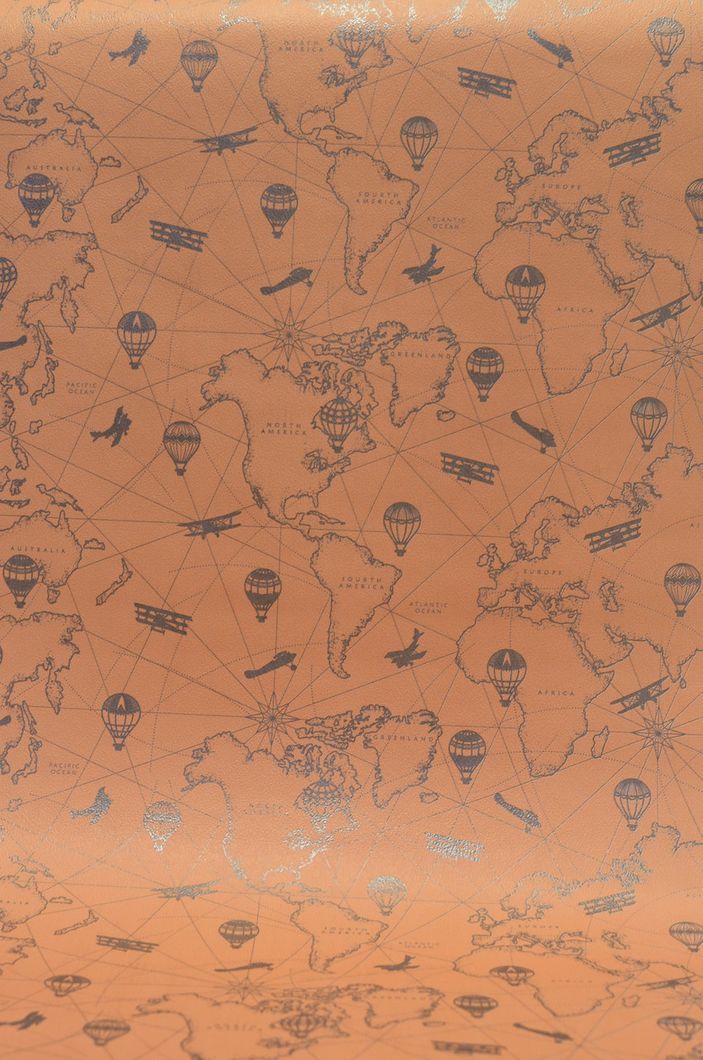 Шпалери паперові Шарм Тревел оранжевий 0,53 х 10,05м (153-01)