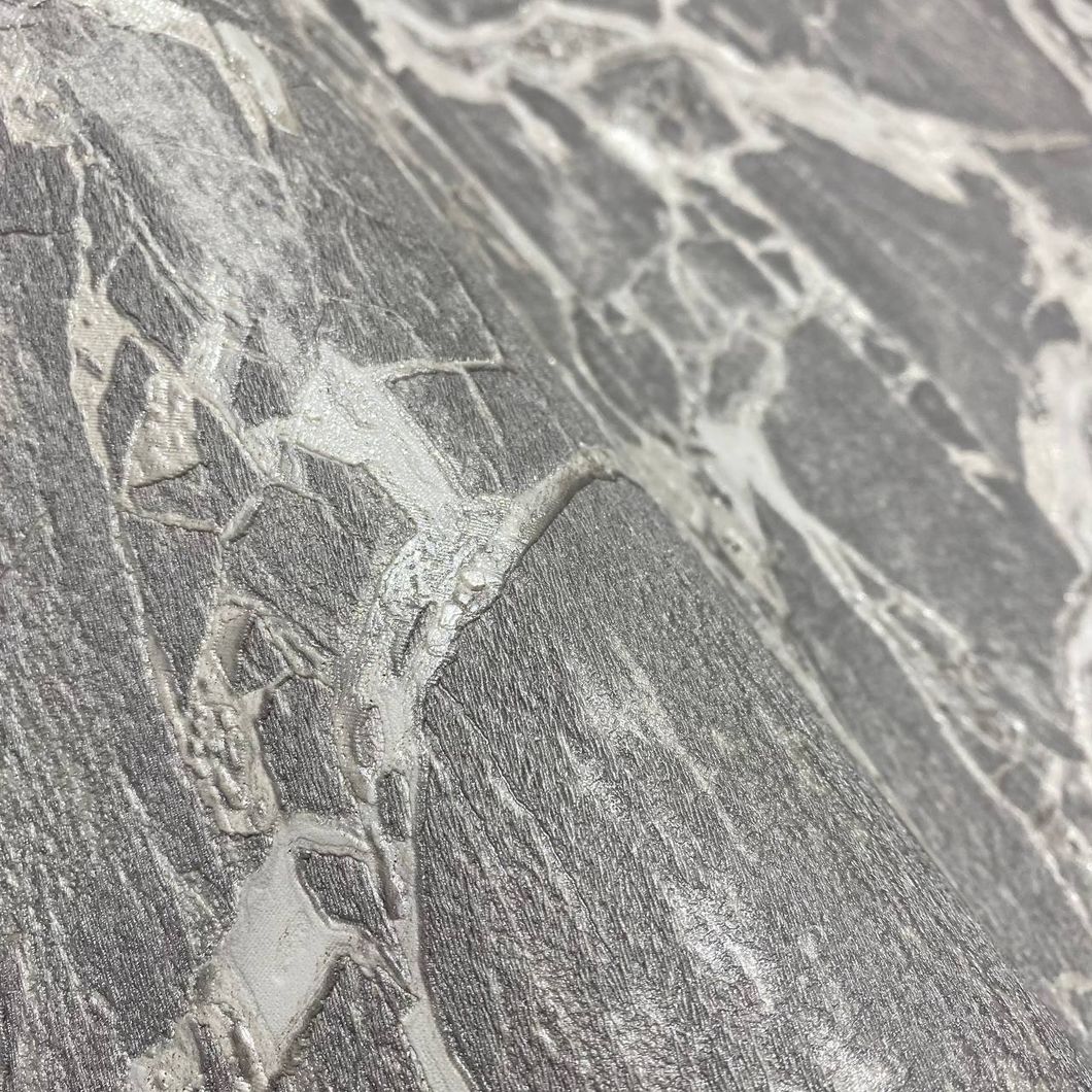 Обои виниловые на флизелиновой основе Emiliana Parati Carrara тёмно-серый 1,06 х 10,05м (84608)