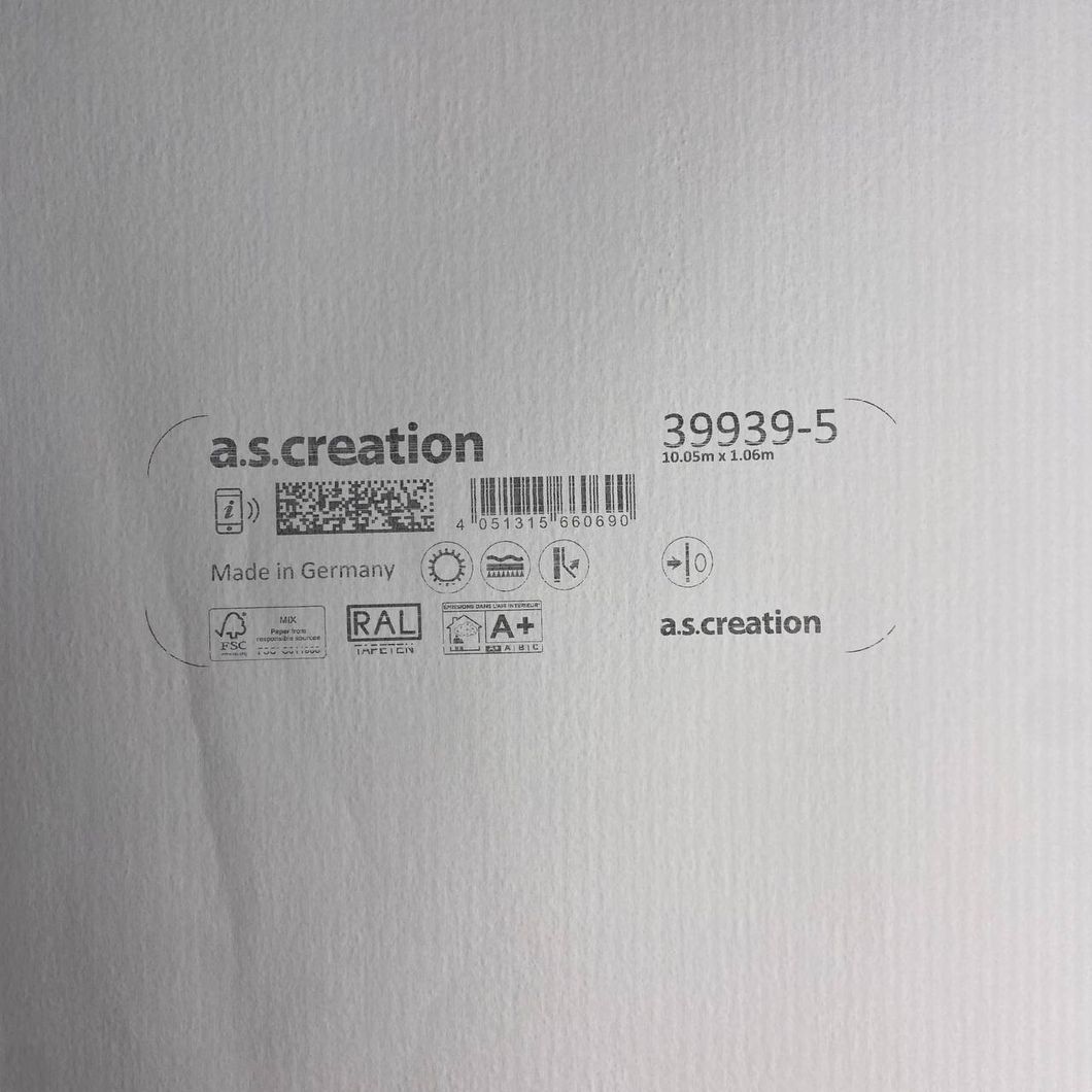 Обои виниловые на флизелиновой основе AS Creation Deluxe кремовый 1,06 х 10,05м (39939-5)