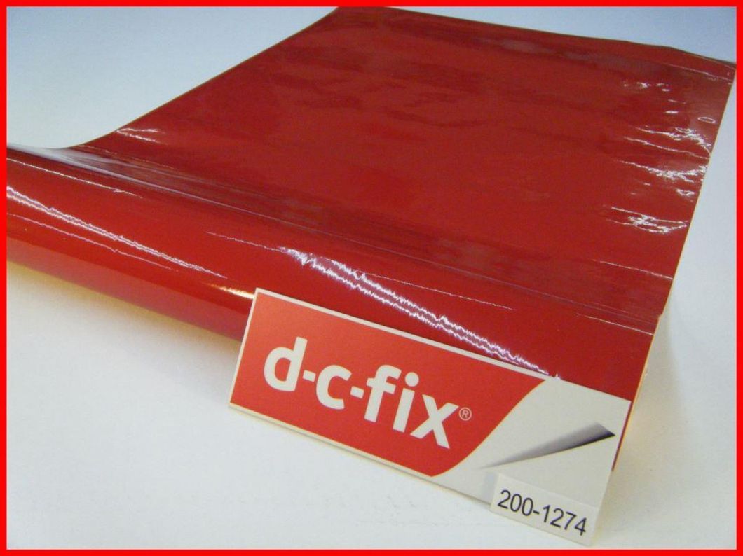 Самоклейка декоративная D-C-Fix Однотонная красный глянец 0,45 х 15м (200-1274), ограниченное количество, Красный, Красный