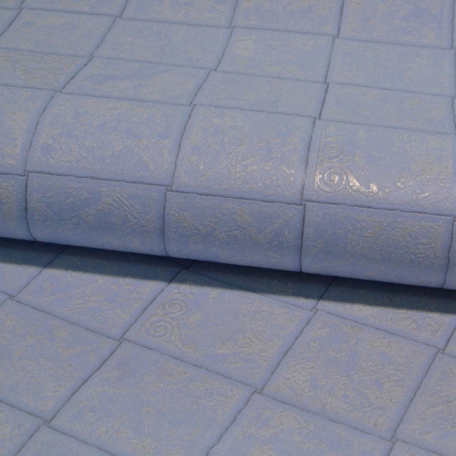 Обои виниловые на бумажной основе супер мойка Vinil голубой 0,53 х 10,05м (2 - 0587)