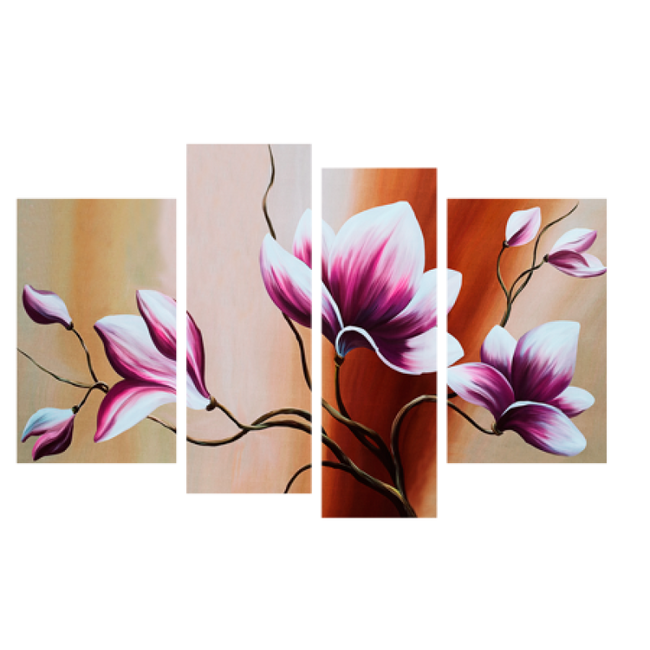 Картина модульная 4 части Цветы 80 х 120 см (8344-193)