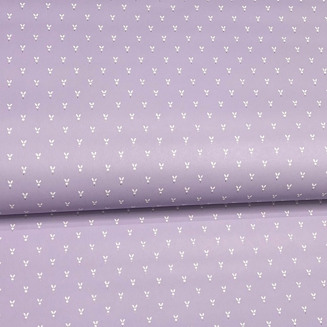 Обои бумажные VIP Континент Зайцы сиреневый 0,53 х 10,05м (41401), Фиолетовый, Фиолетовый