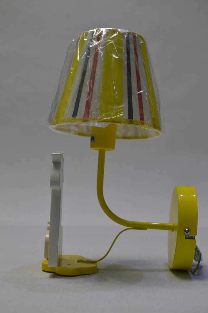 Бра, 1 лампа, детско, жираф, Жёлтый, Жёлтый