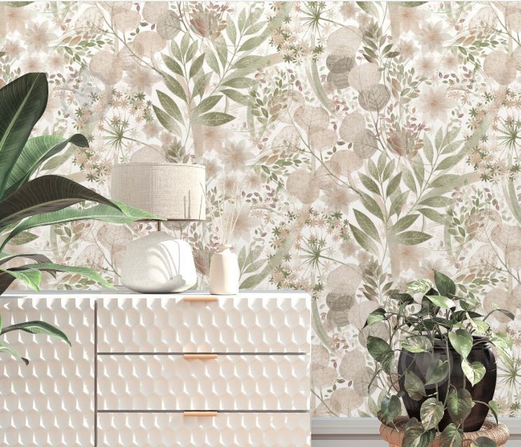 Обои виниловые на флизелиновой основе Erismann Secret Garden бежевый 1,06 х 10,05м (12238-05)
