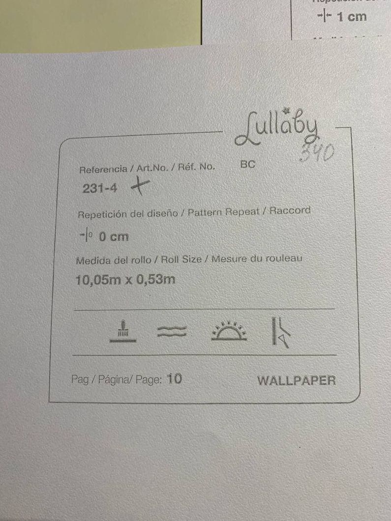 Шпалери паперові ICH Lullaby бірюзовий 0,53 х 10,05м (231-4)