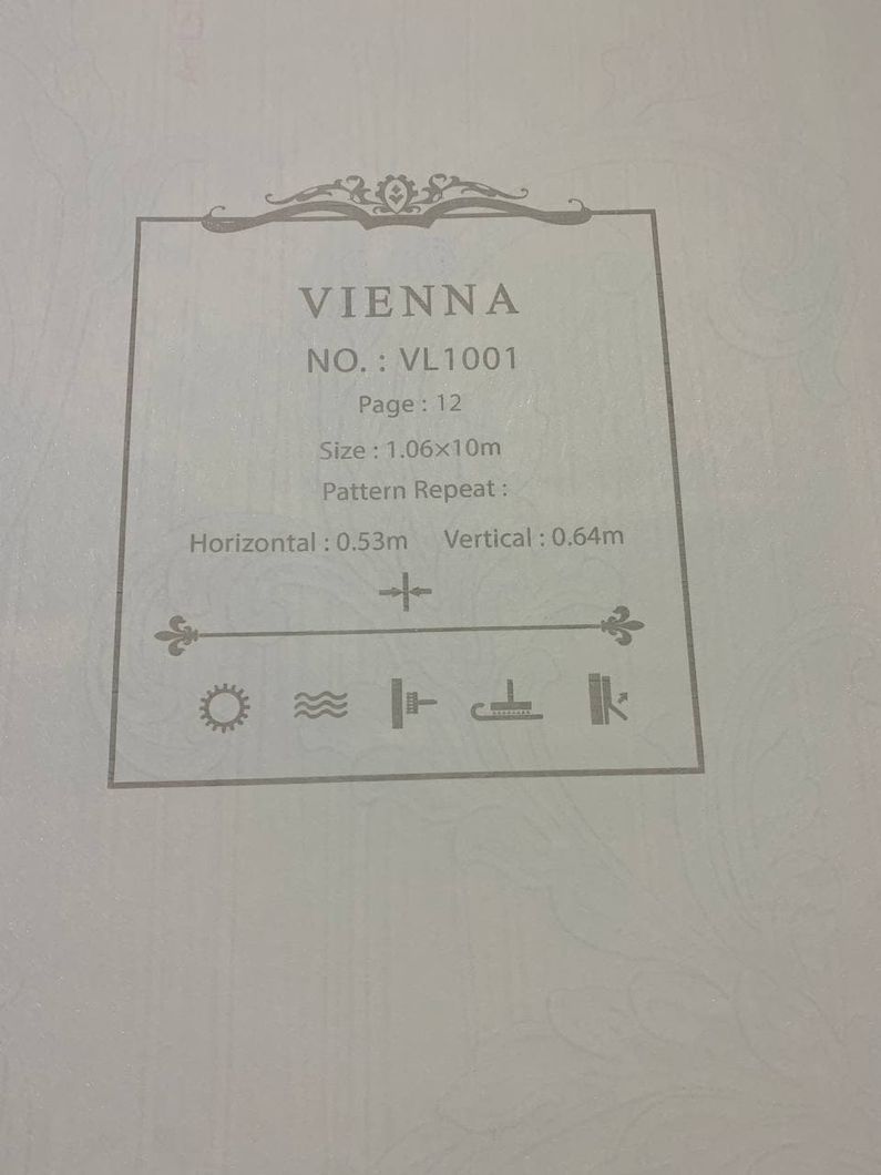 Обои виниловые на флизелиновой основе Vienna золотистый 1,06 х 10,05м (VL1001)
