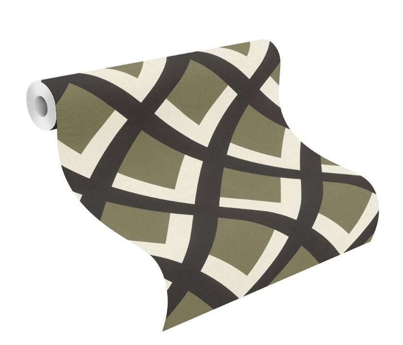 Обои виниловые на флизелиновой основе Rasch 401936 Denzo II (0,53х10,05м), Оливковый, Оливковый