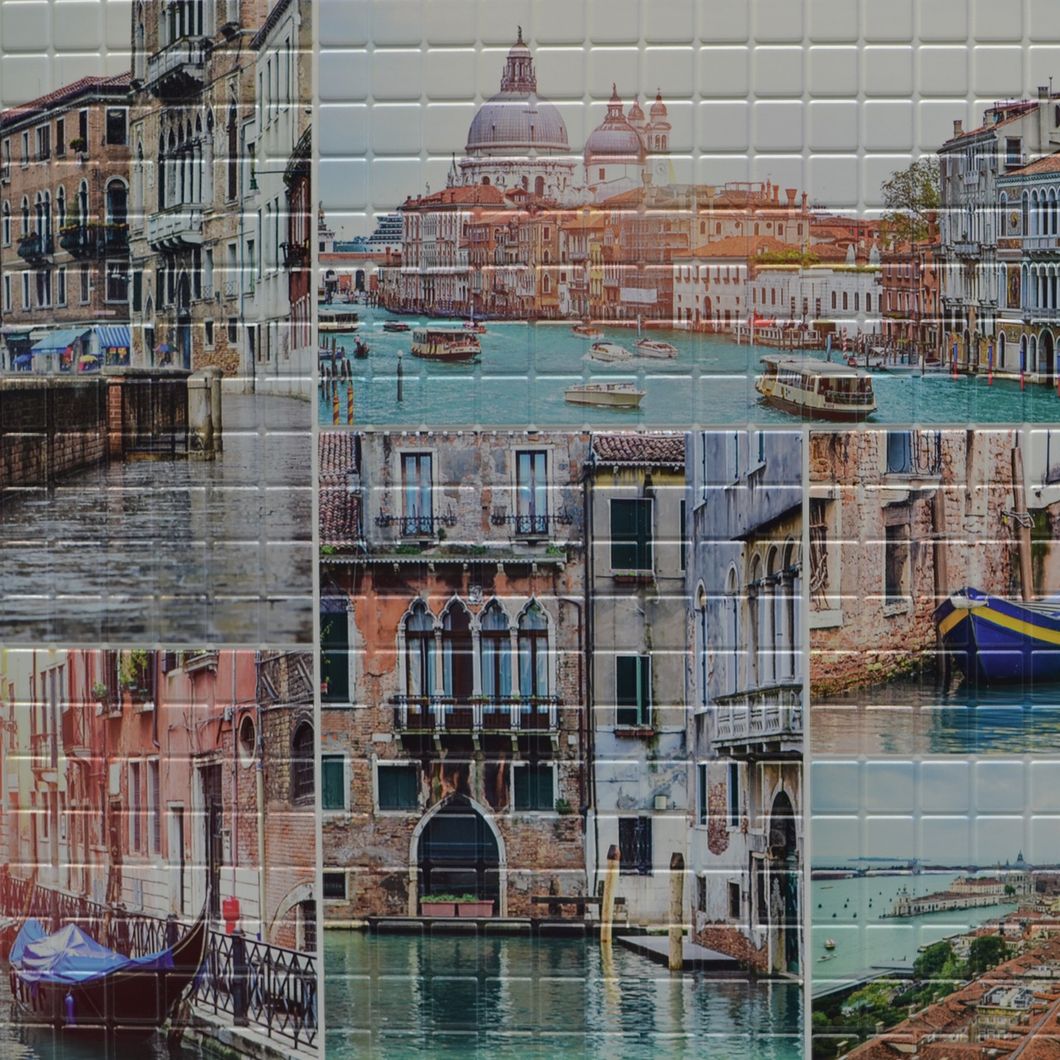 Панель стінова декоративна пластикова мозаїка ПВХ "Венеціанський живопис" 957 мм х 480 мм (353вж), Разные цвета, Різні кольора