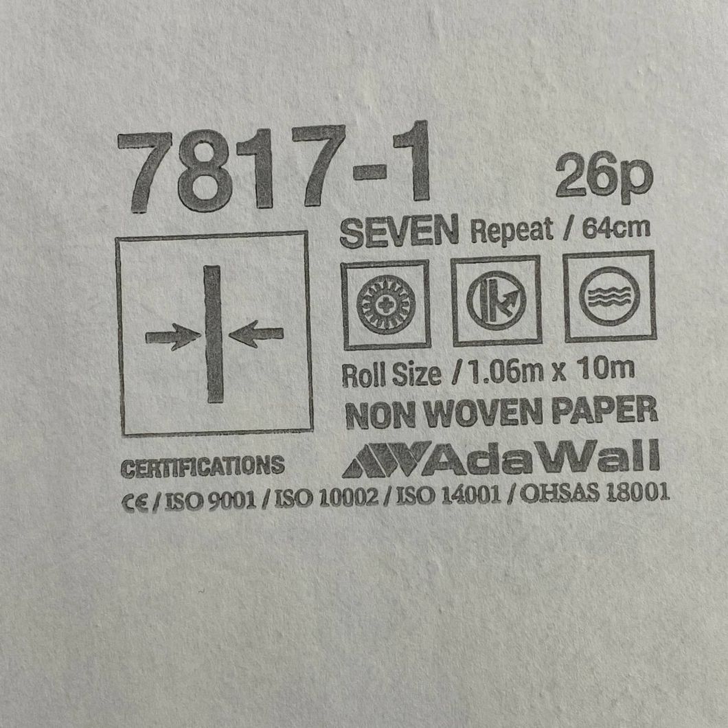 Шпалери вінілові на флізеліновій основі світло-сірий AdaWall Seven 1,06 х 10,05м (7817-1)