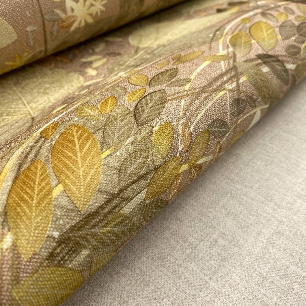 Обои виниловые на флизелиновой основе Erismann Secret Garden желтые 1,06 х 10,05м (12238-20)