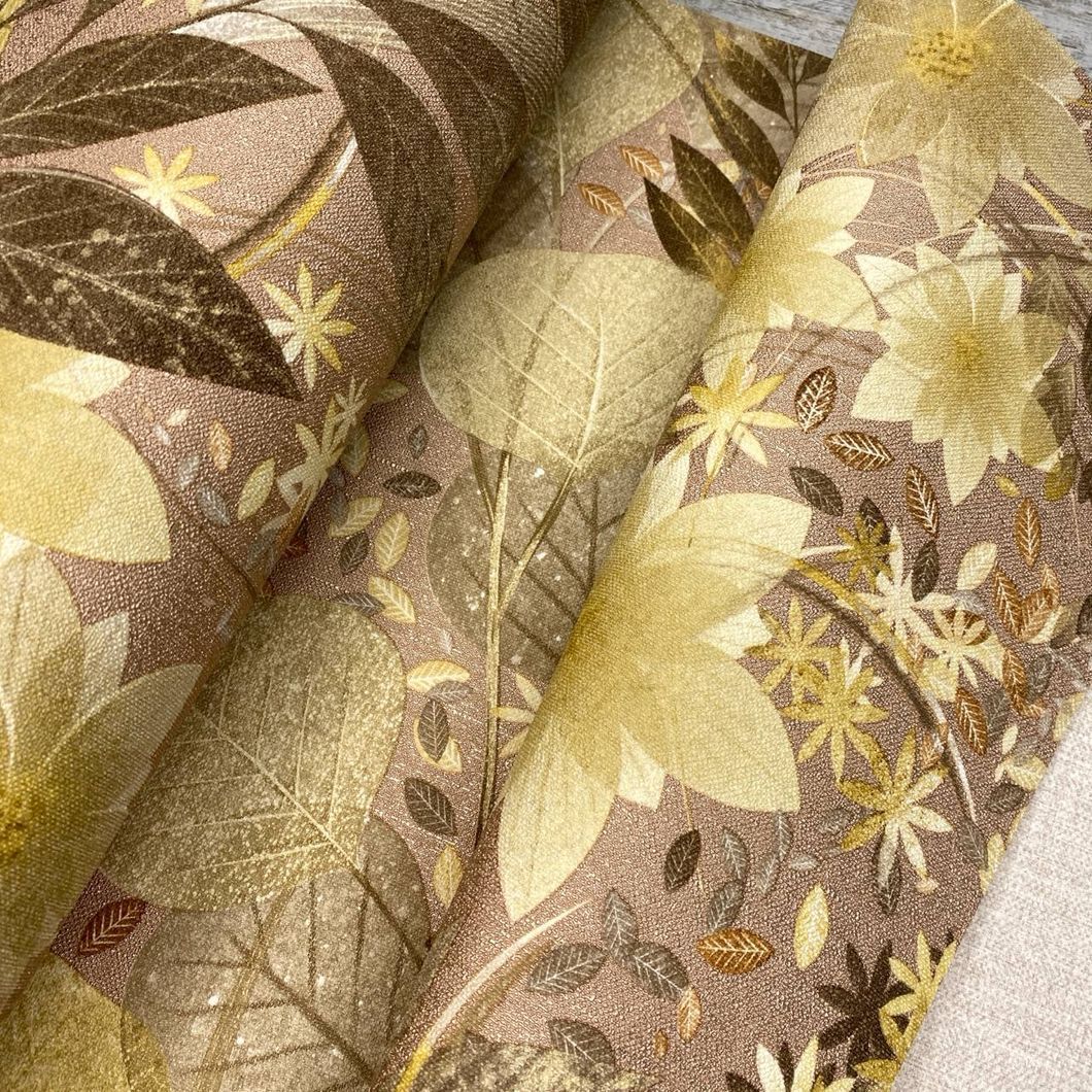 Обои виниловые на флизелиновой основе Erismann Secret Garden желтые 1,06 х 10,05м (12238-20)