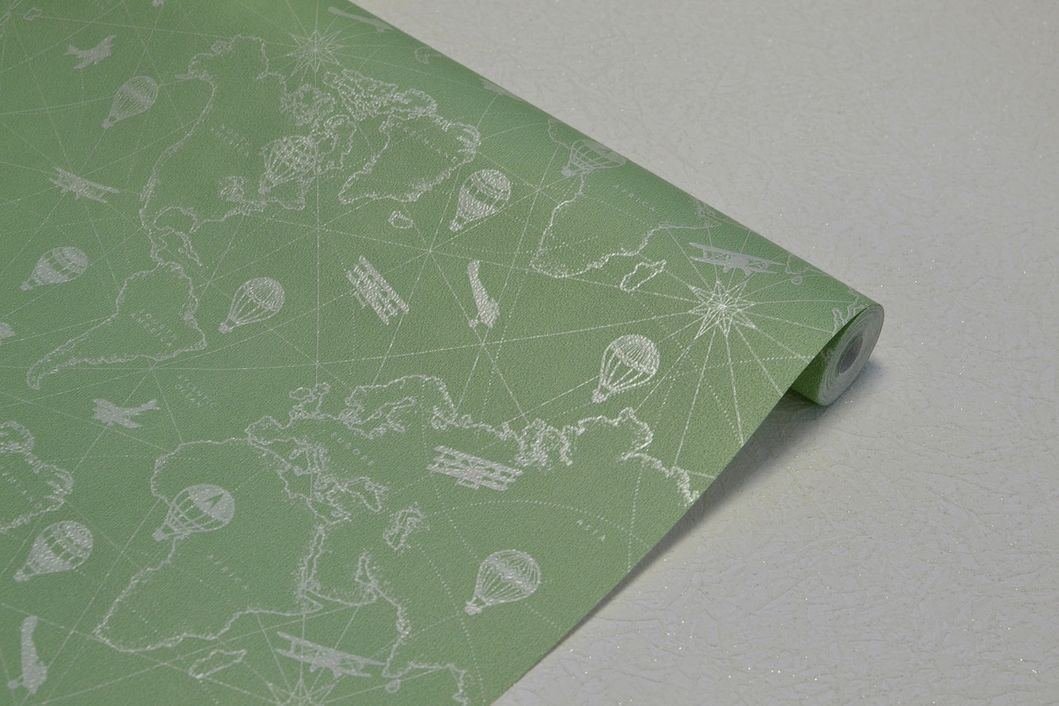 Обои бумажные Шарм Тревел зелений 0,53 х 10,05м (153-03)