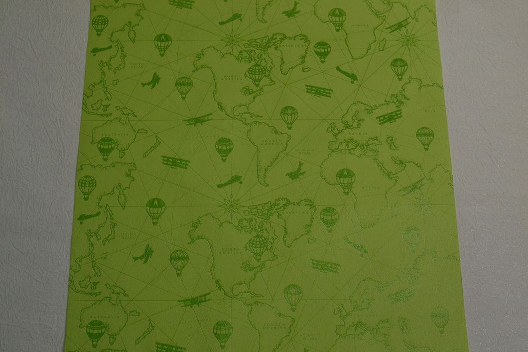 Шпалери паперові Шарм Тревел зелений 0,53 х 10,05м (153-30)