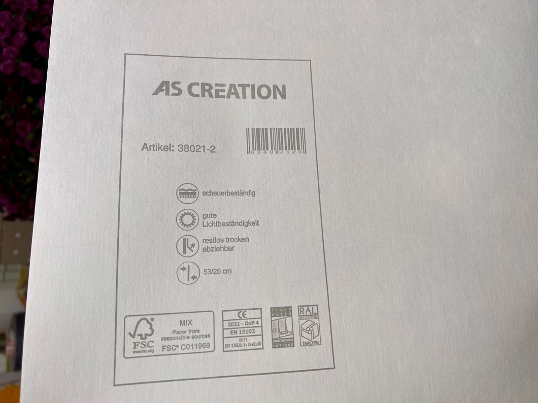 Обои виниловые на флизелиновой основе AS Creation Cuba зелёный 0,53 х 10,05м (38021-2)
