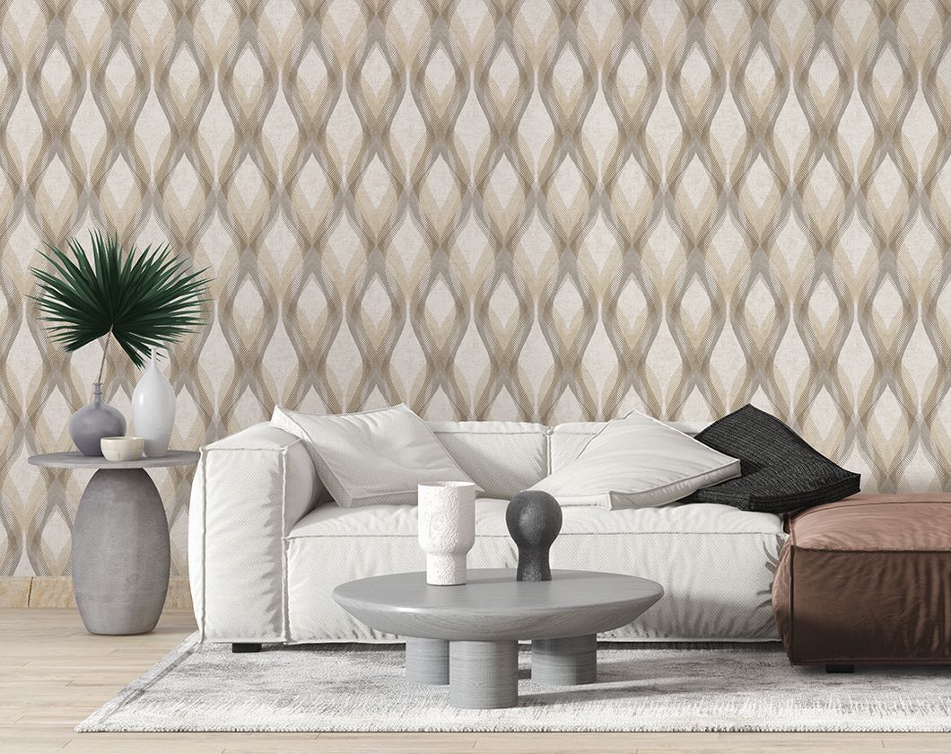 Шпалери вінілові на флізеліновій основі бежеві DU&KA Lifestyle Style 1,06 х 10,05м (23740-1)