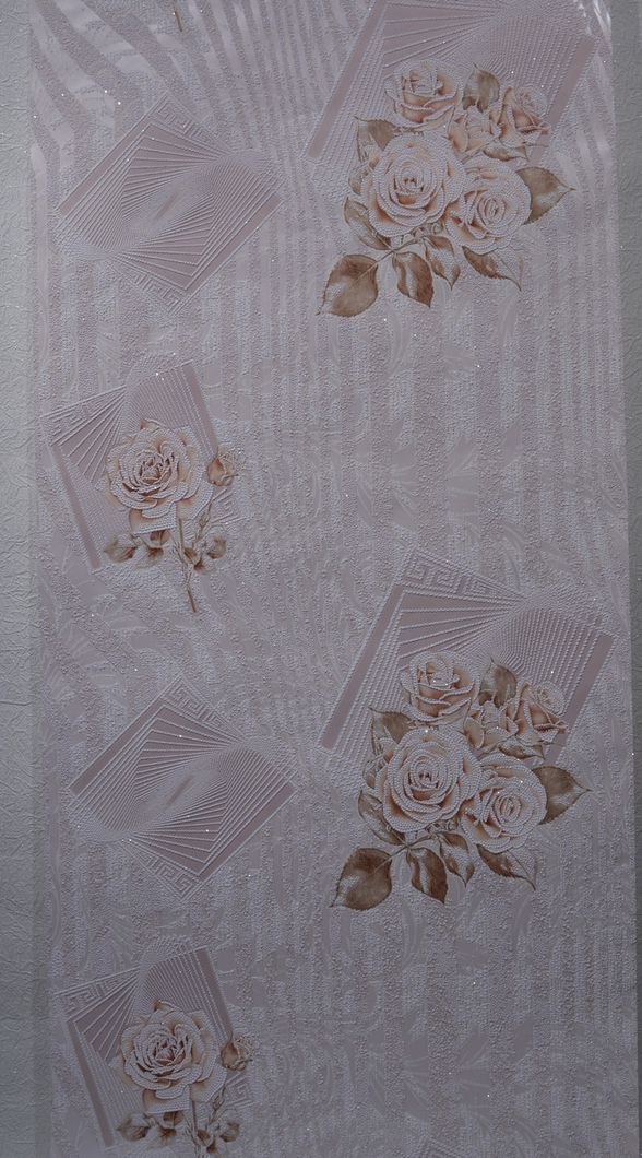 Шпалери акрилові на паперовій основі Слов'янські шпалери Garant В77,4 Роза кавовий 0,53 х 10,05м (7099-08),