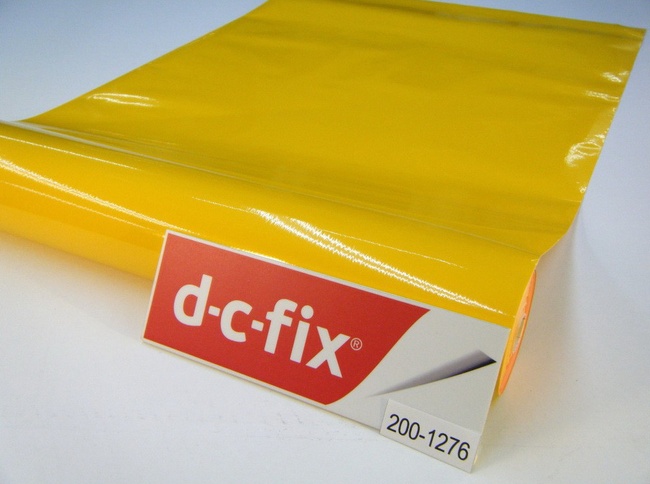 Самоклейка декоративная D-C-Fix Однотонная желтый глянец 0,45 х 15м (200-1276), Жёлтый, Жёлтый