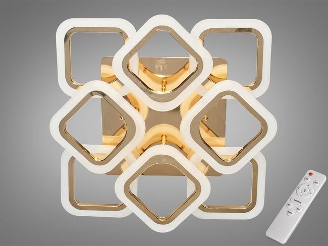 Світлодіодна люстра смарт світильник з пультом dimmer, 80W, хром