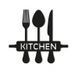 Панно картина з дерева декор на стіну Kitchen чорна 0,38 х 0,36 м (300-Mpn87)