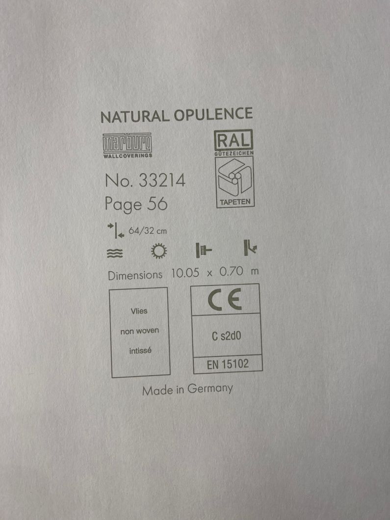 Обои виниловые на флизелиновой основе Marburg Natural Opulence белый 0,70 х 10,05м (33214)