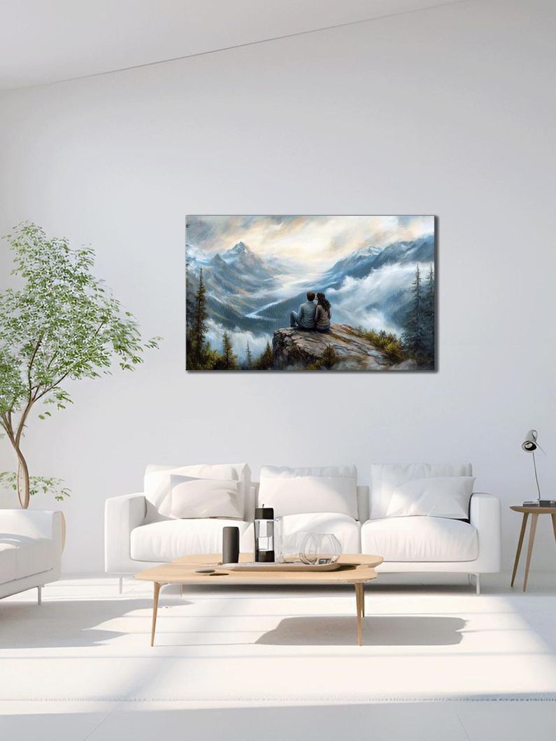 Картина на холсте МАKO "Влюбленные в горах" 60x100 см MK10618