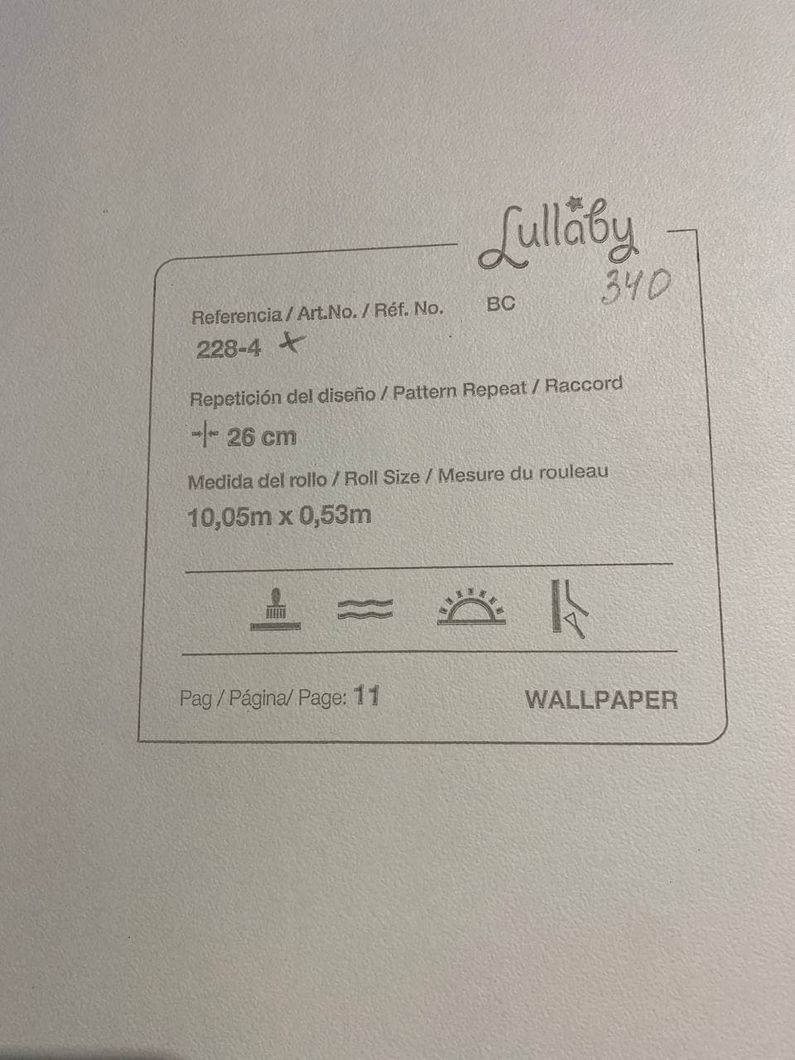 Обои бумажные ICH Lullaby бирюзовый 0,53 х 10,05м (228-4)