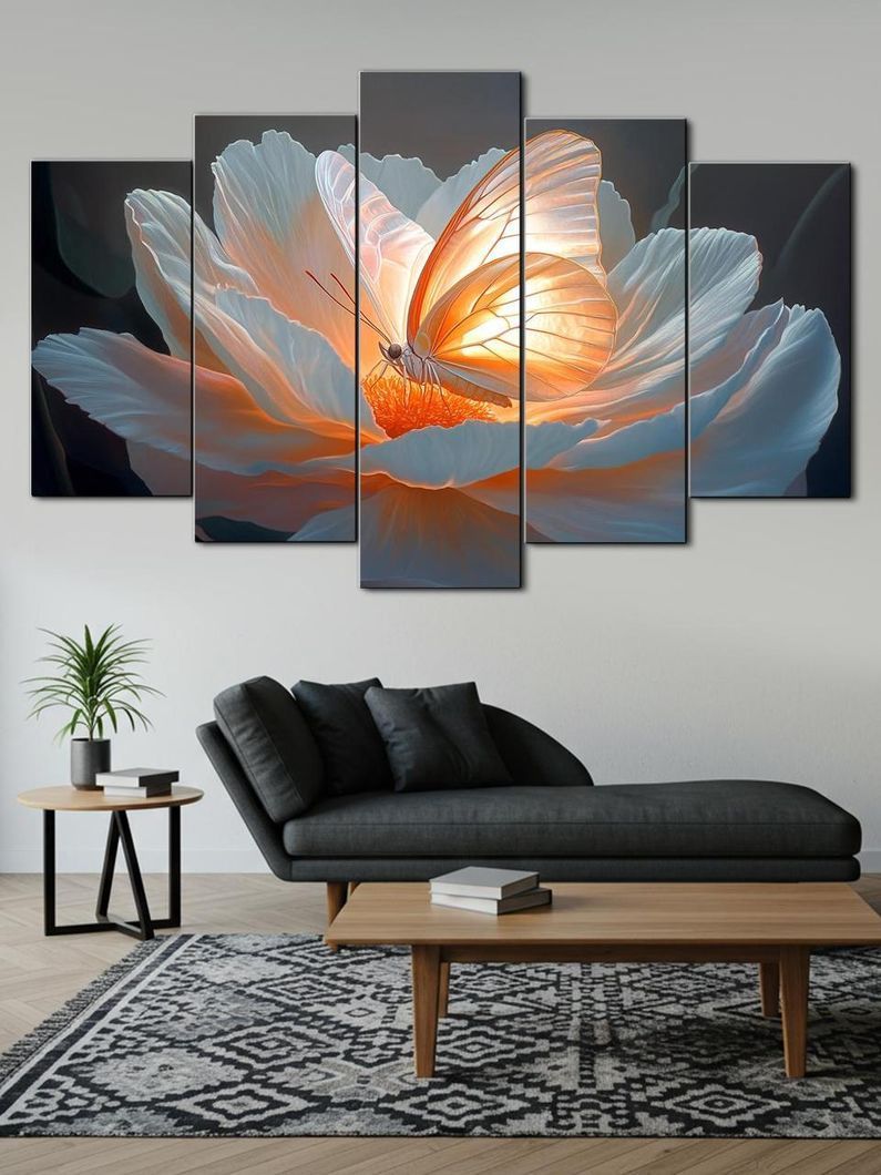 Модульна картина MAKO " Метелик на квітці " 80x125 см MK50545