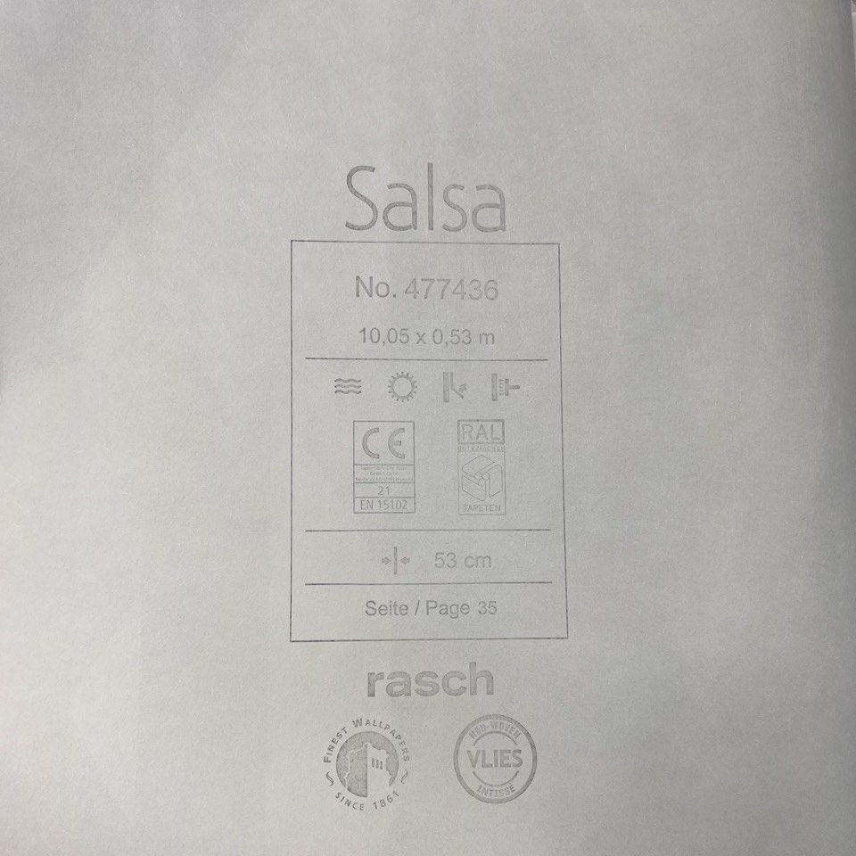 Шпалери вінілові на флізеліновій основі Salsa Rasch різнокольоровий 0,53 х 10,05м (477436)