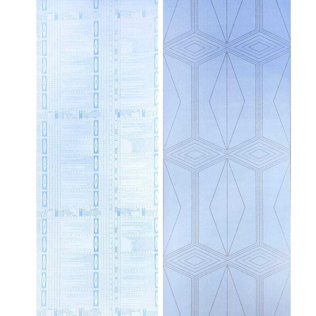 Самоклеюча декоративна плівка блакитна з золотом 0,45Х10М (KN-X0063-2), Блакитний, Блакитний