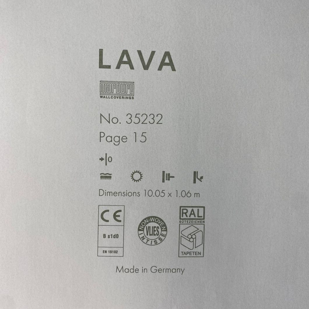 Шпалери вінілові на флізеліновій основі Коричневі Marburg LAVA 1,06 х 10,05м (35232)