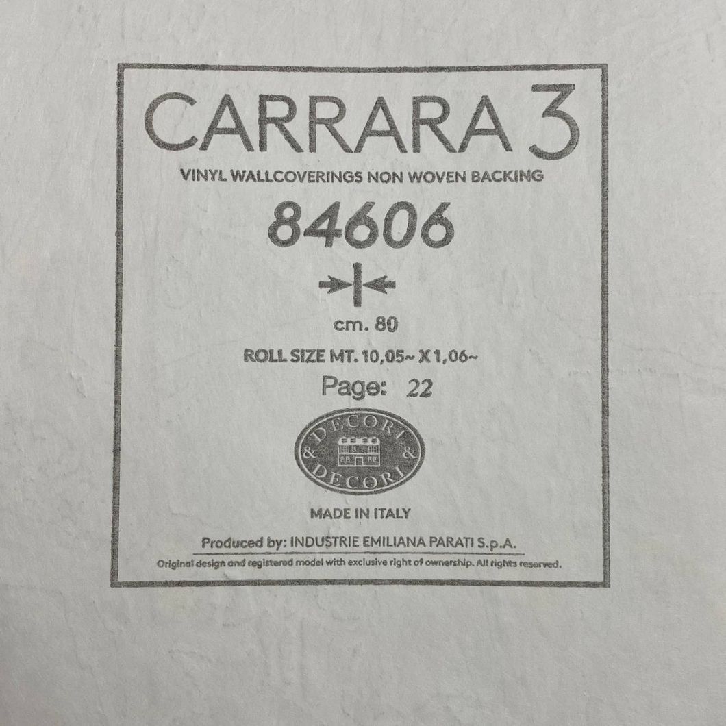 Обои виниловые на флизелиновой основе Emiliana Parati Carrara молочный 1,06 х 10,05м (84606)